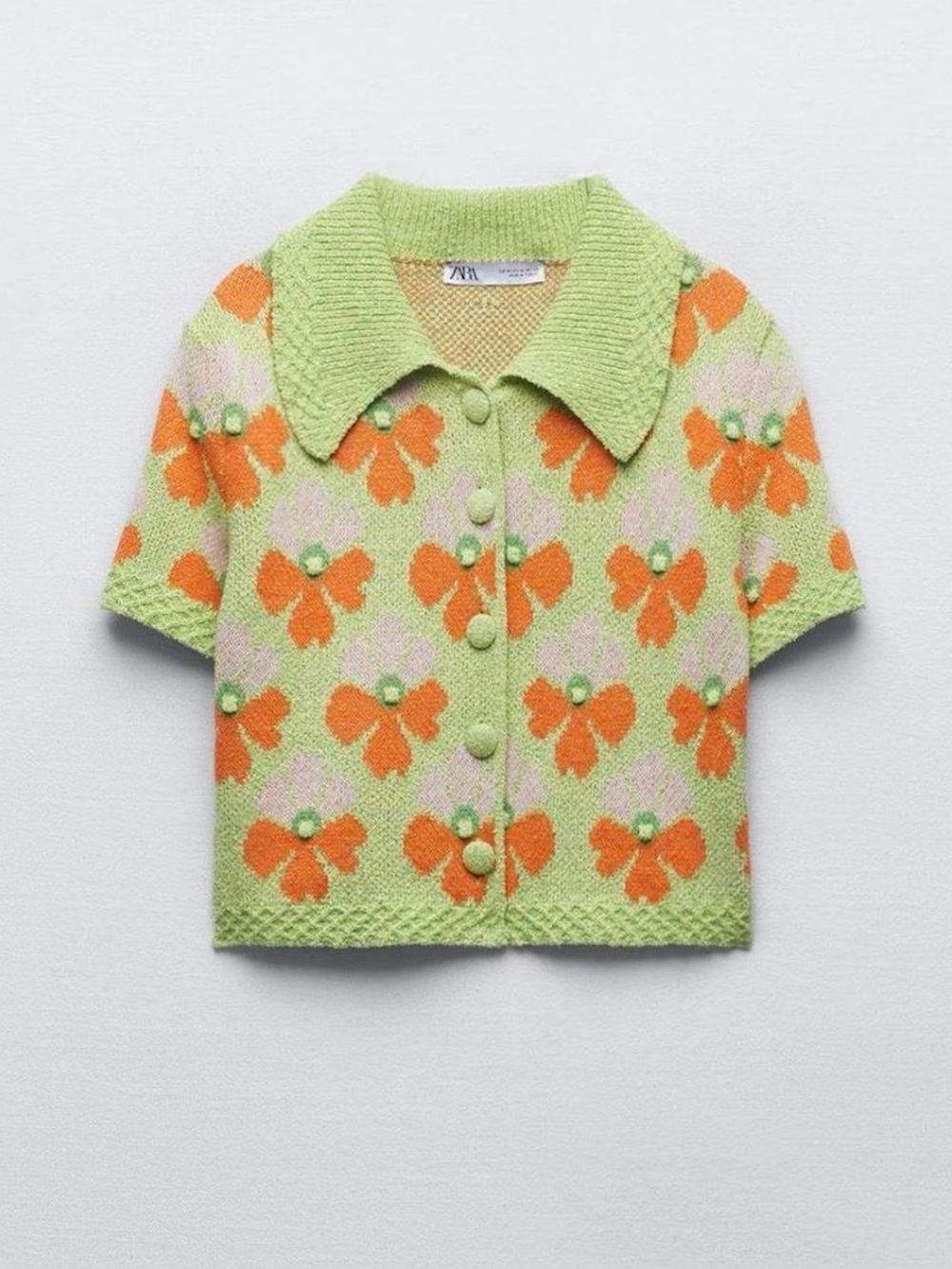 Zara floral jacquard Knit set